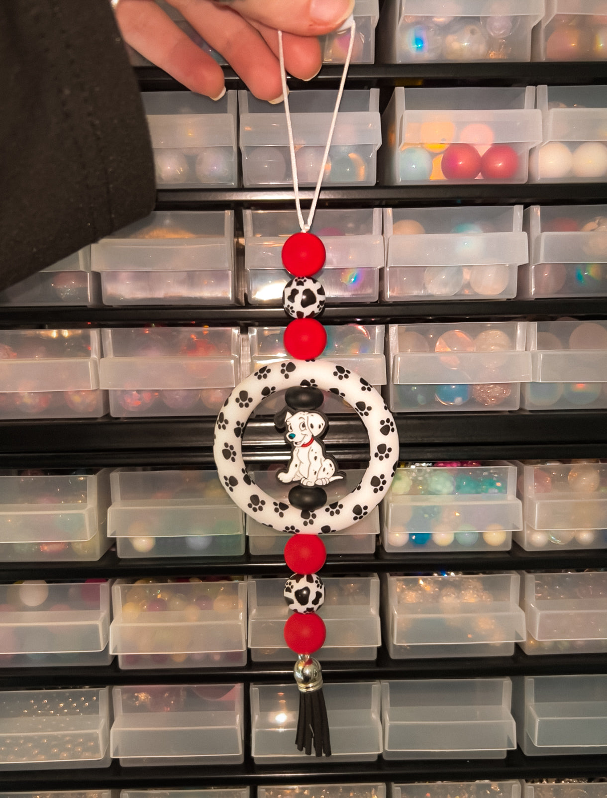Dalmatian car charm | Cute hanging car accessory | Dog lover gift