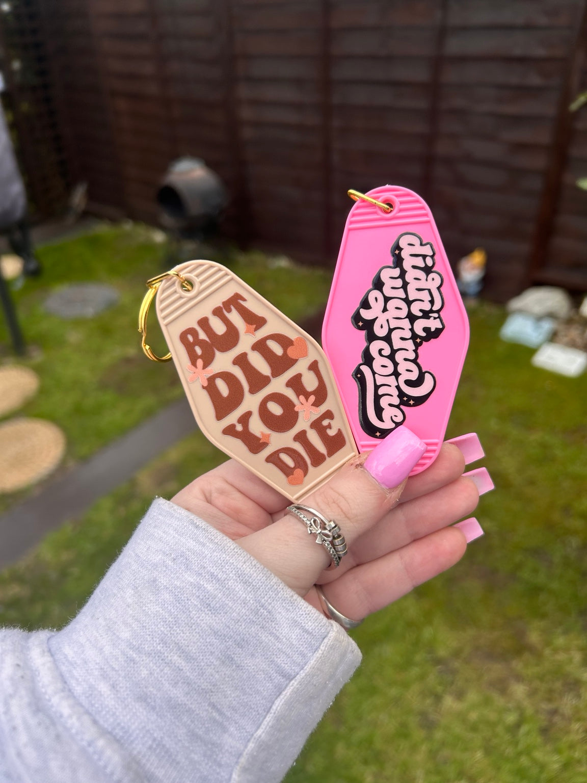 Funny Motel Keychain | Aesthetic Retro Keyring | Sassy Quote Key Tag | Cute Gift Idea
