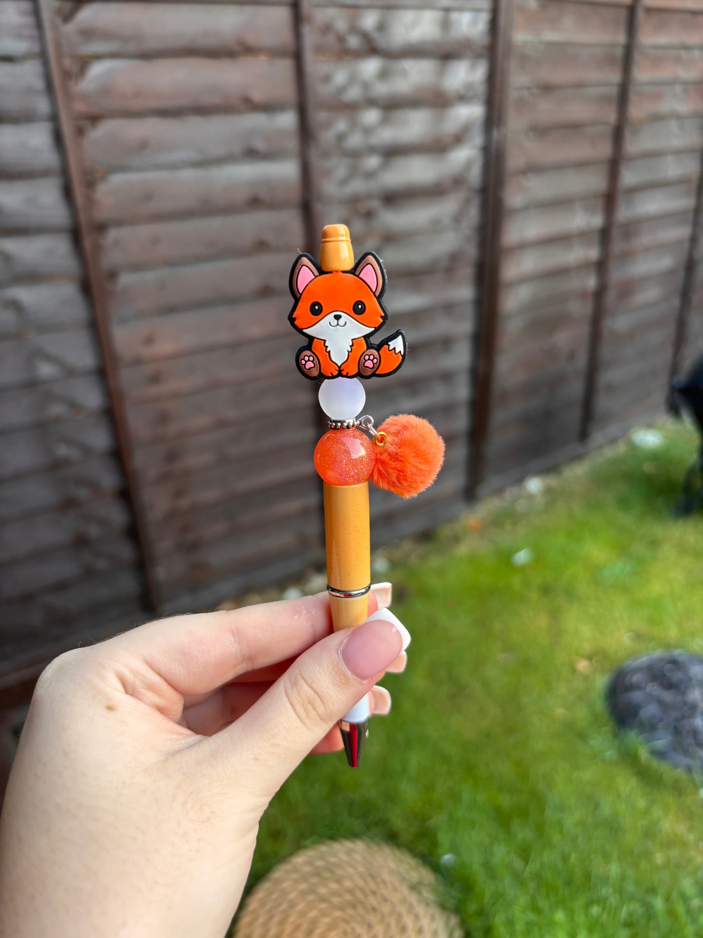 Cute fox beaded pen