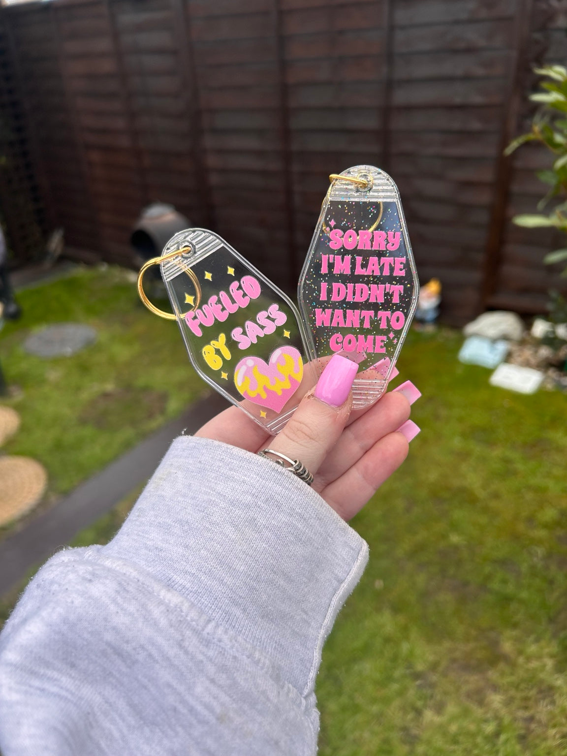 Funny Motel Keychain | Aesthetic Retro Keyring | Sassy Quote Key Tag | Cute Gift Idea