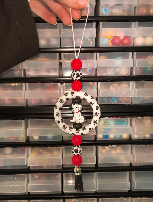 Dalmatian car charm | Cute hanging car accessory | Dog lover gift