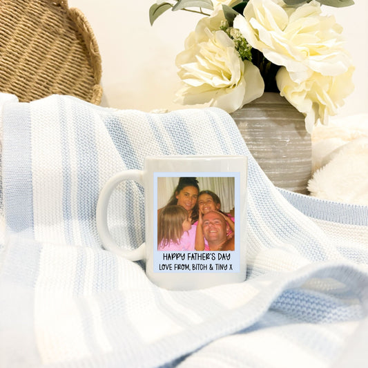 Personalised Father’s Day photo mug | Custom dad gift | Funny or cute message mug