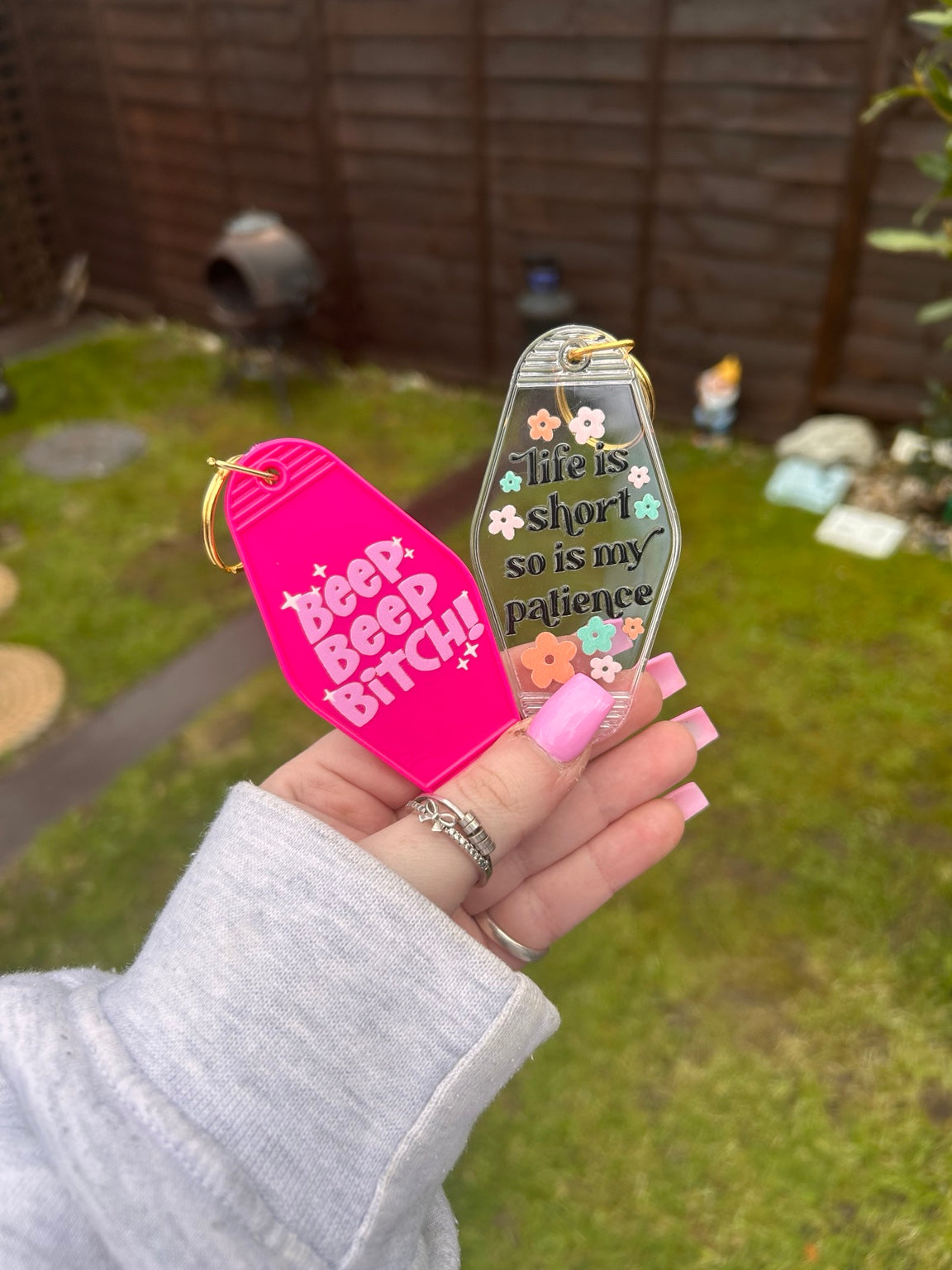 Funny Motel Keychain | Aesthetic Retro Keyring | Sassy Quote Key Tag | Cute Gift Idea