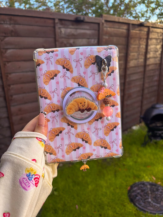 Jellycat Croissant Inspired Kindle Accessory Set | Kindle Bundle | Pop Socket, Kindle Charm & Dust Plug Set | Book Lover Gift | Reader Accessories