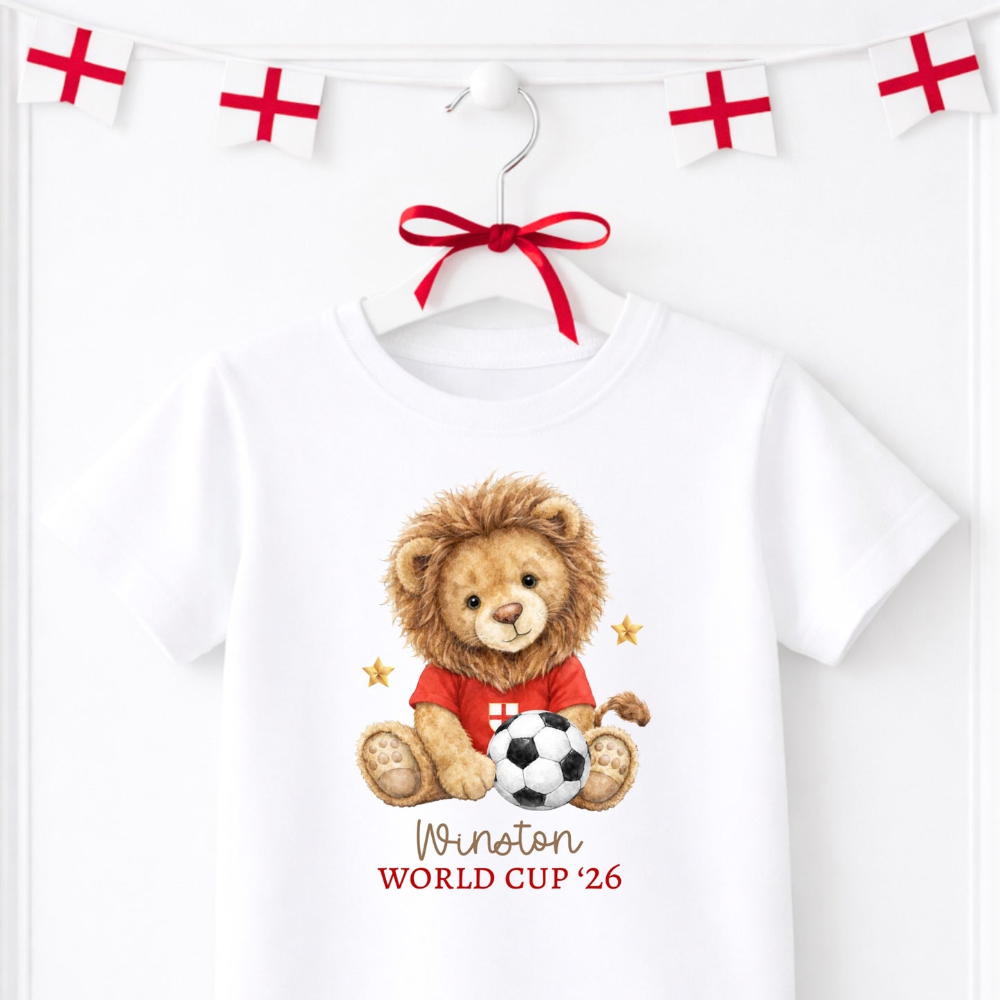 Personalised Kids World Cup 2026 T-Shirt | England Scotland Football Shirt | Custom Name Teddy Top | Boys Girls Match Day Outfit