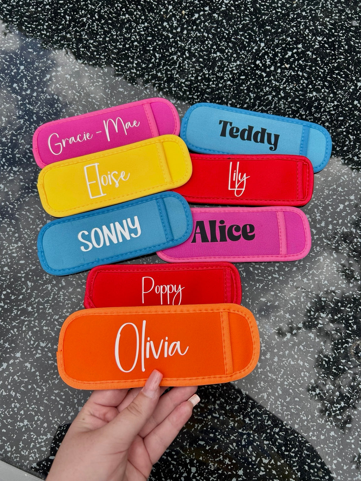 Personalised Ice Pole Holder | Custom Name Ice Lolly Sleeve
