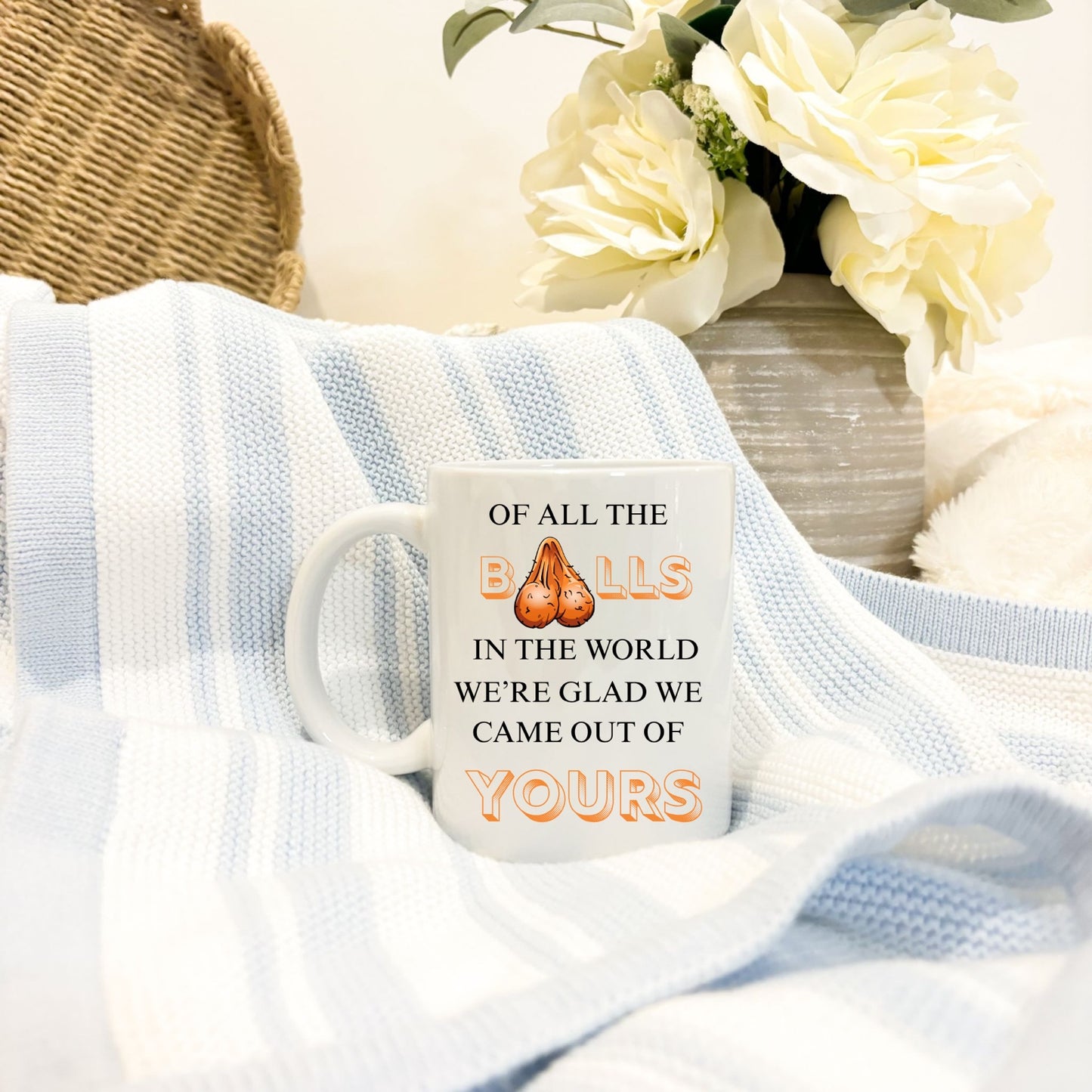 “Glad We Came Out Of Yours” Mug | Custom Kids Names Mug | Father’s Day Gift